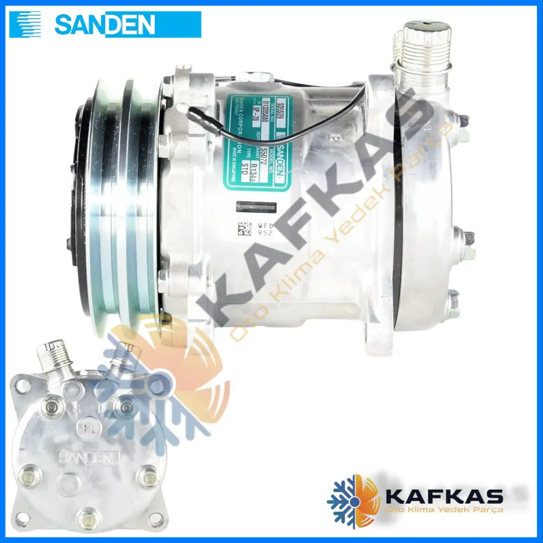 SANDEN 5072 SD5S09 KLİMA KOMPRESÖRÜ
