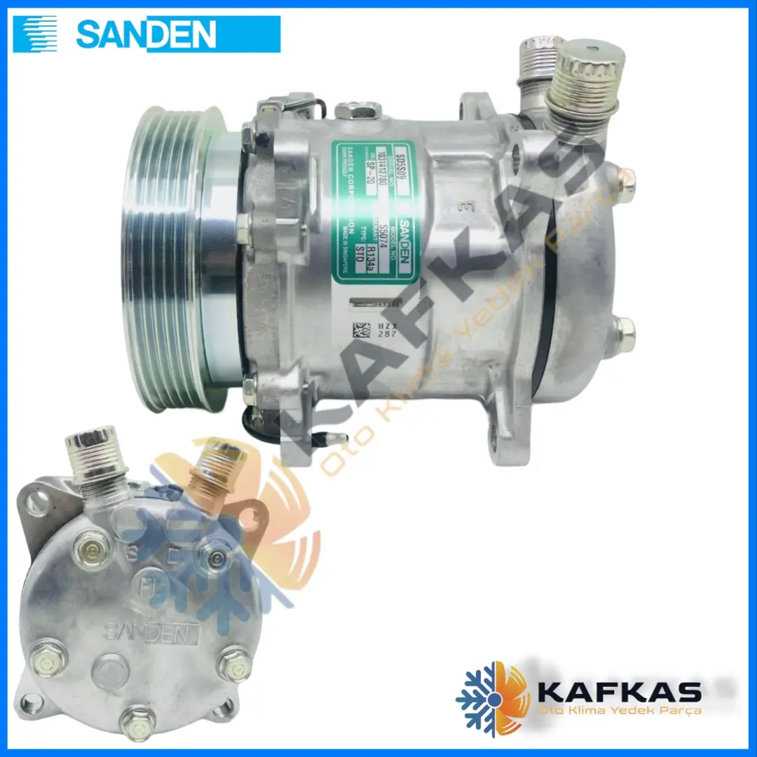 SANDEN 5074 SD5S09 KLİMA KOMPRESÖRÜ