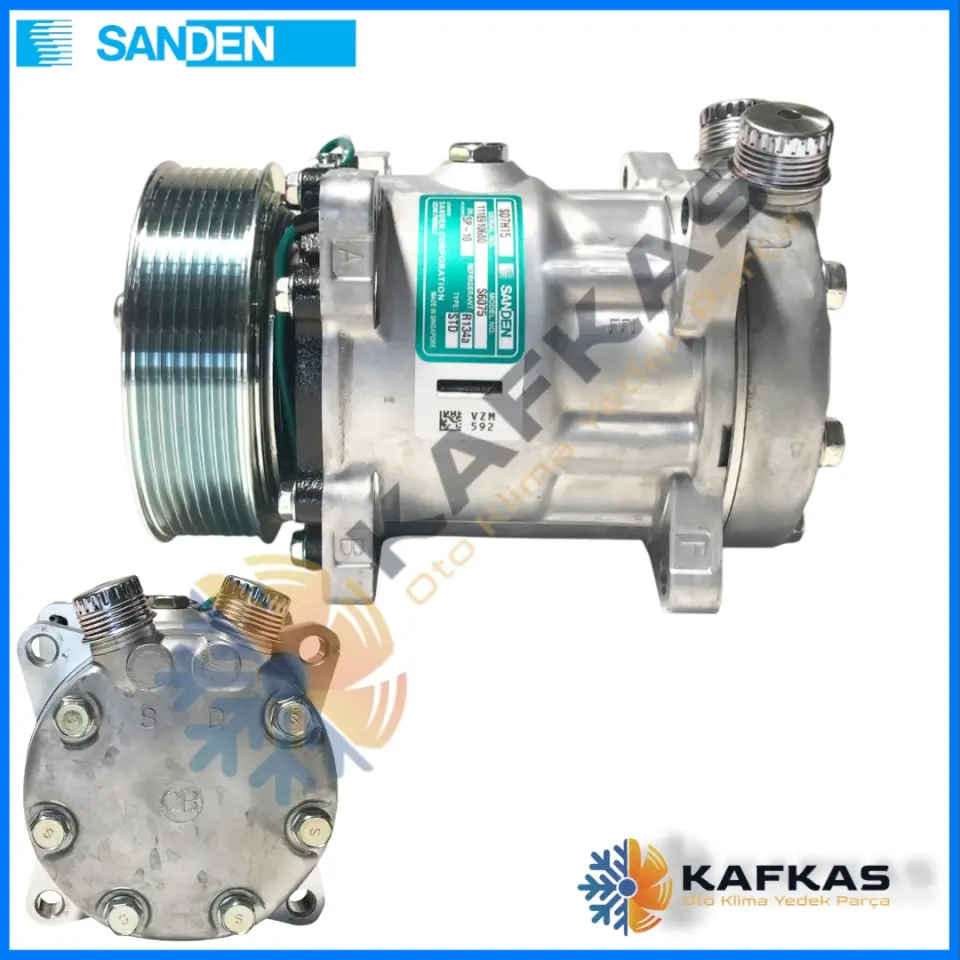 SANDEN 6075 SD7H15 KLİMA KOMPRESÖRÜ