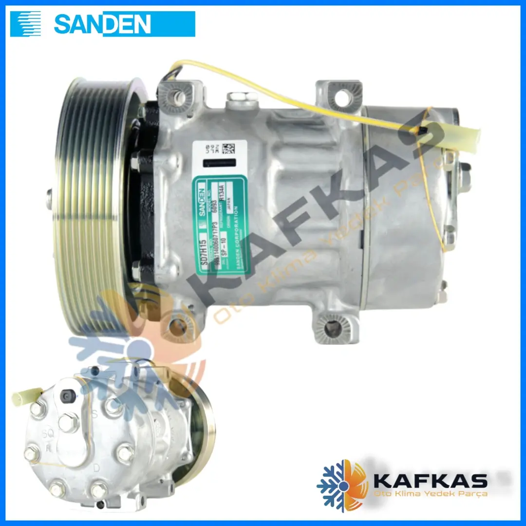SANDEN 6093 RENAULT KERAX - PREMIUM - MAGNUM KLİMA KOMPRESÖRÜ