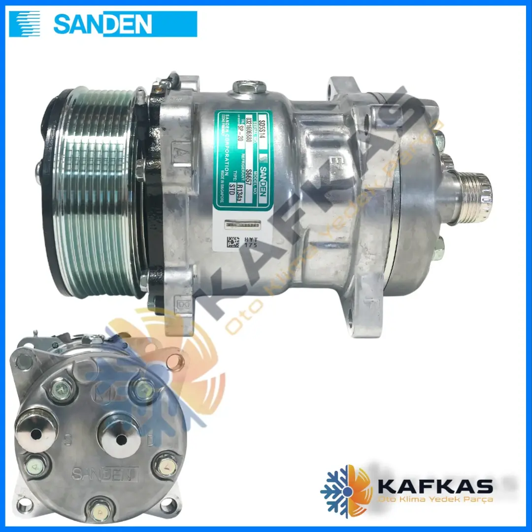 SANDEN 6657 SD5S14 KLİMA KOMPRESÖRÜ