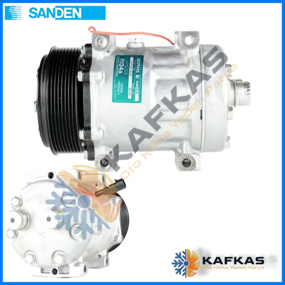 SANDEN 8124 IVECO - JCB KLİMA KOMPRESÖRÜ