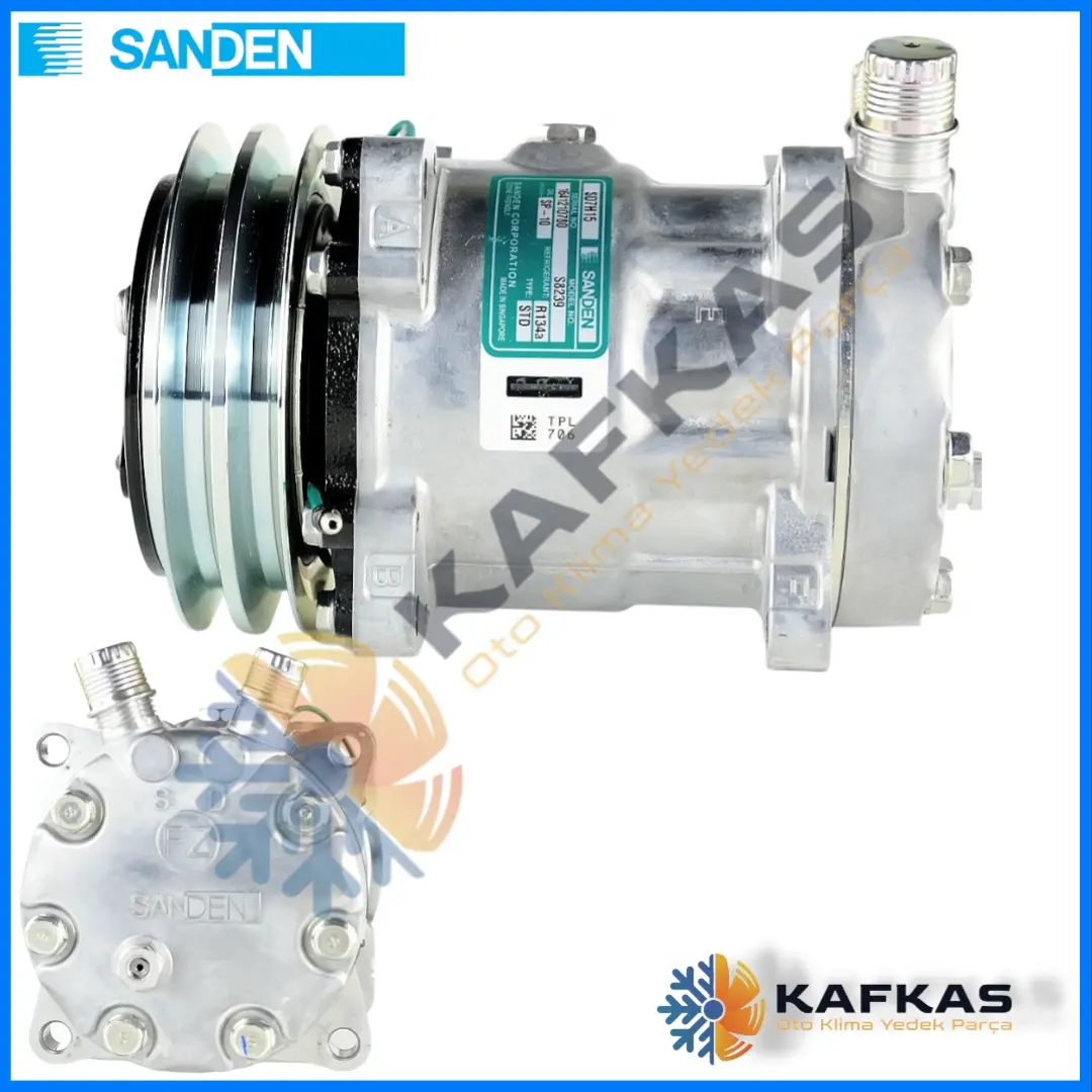 SANDEN 8239 DEUTZ-FAHR TRACTOR KLİMA KOMPRESÖRÜ