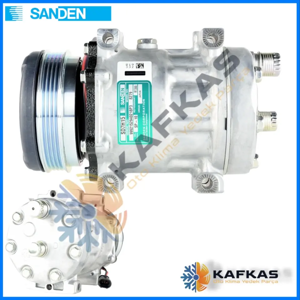 SANDEN 8279 NEWHOLLAND T4050 / CNH / CASE / TURK TRAKTOR KLİMA KOMPRESÖRÜ