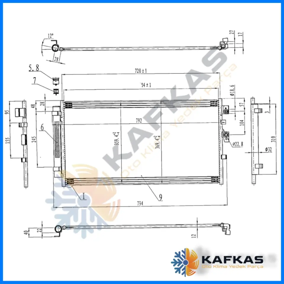 FORD FOCUS 1.0 ECOBOOST - 1.5 ECOBLUE KLİMA RADYATÖRÜ