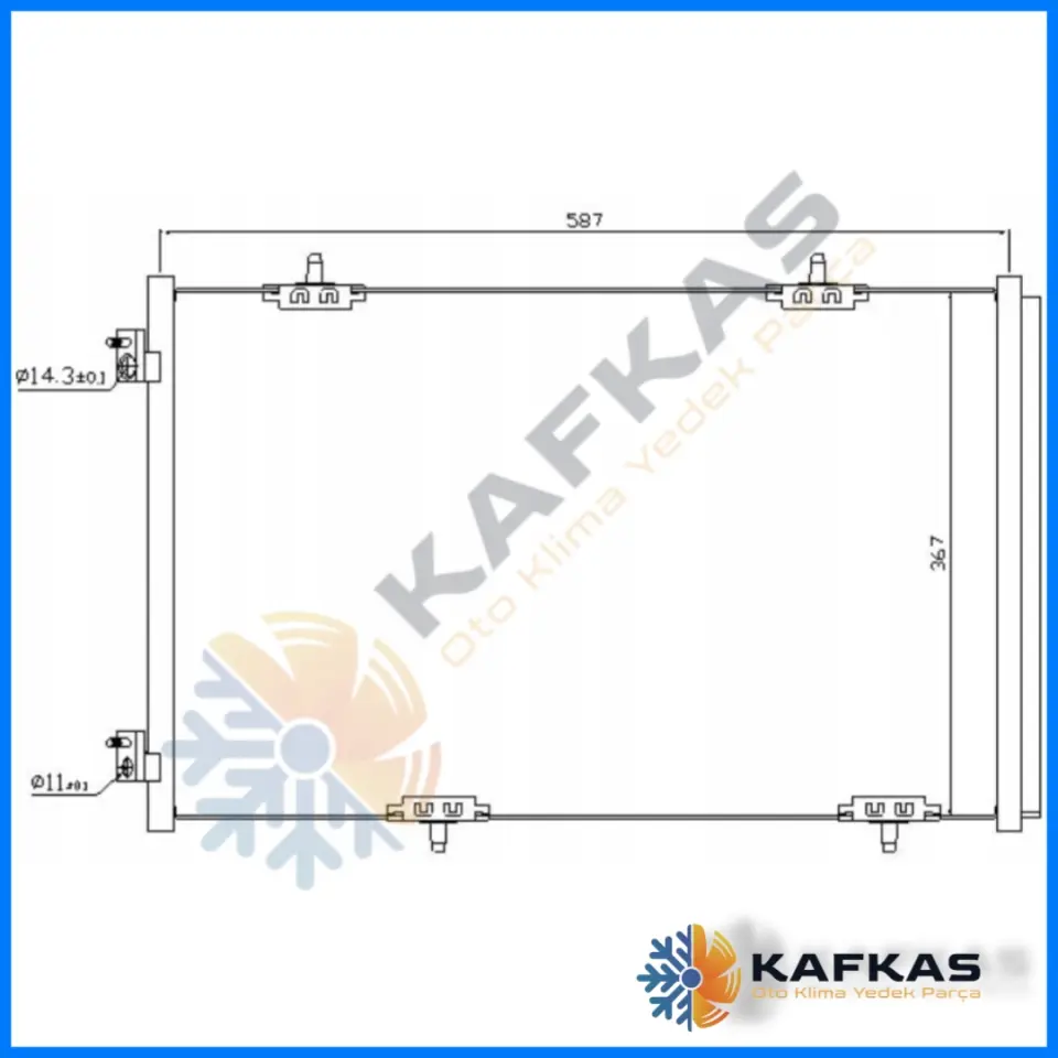 PEUGEOT 301 - CITROEN C-ELYSEE KLİMA RADYATÖRÜ