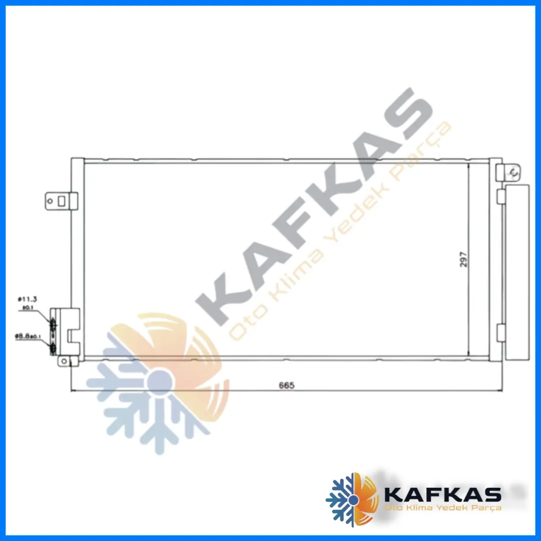 FIAT PUNTO 3 - OPEL CORSA D DİZEL KLİMA RADYATÖRÜ