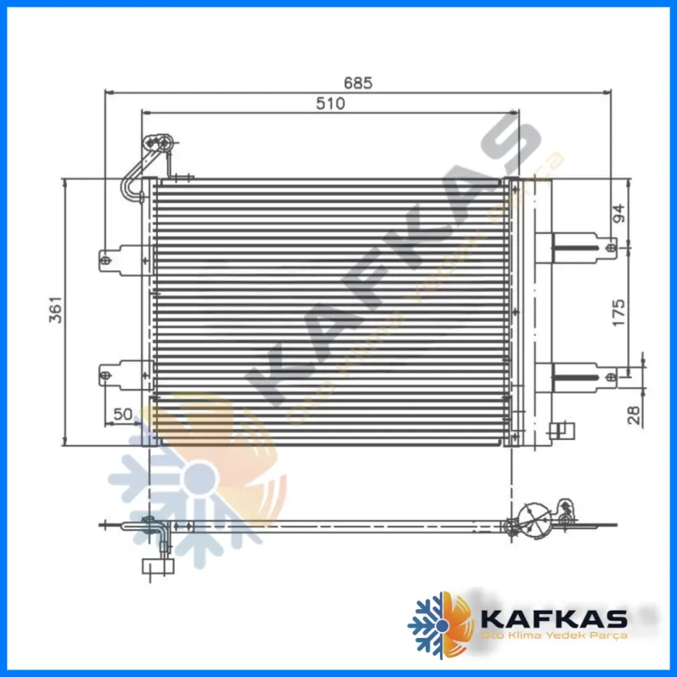 SEAT  CORDOBA | IBIZA | FABIA | ROOMSTER - VOLKSWAGEN POLO KLİMA RADYATÖRÜ