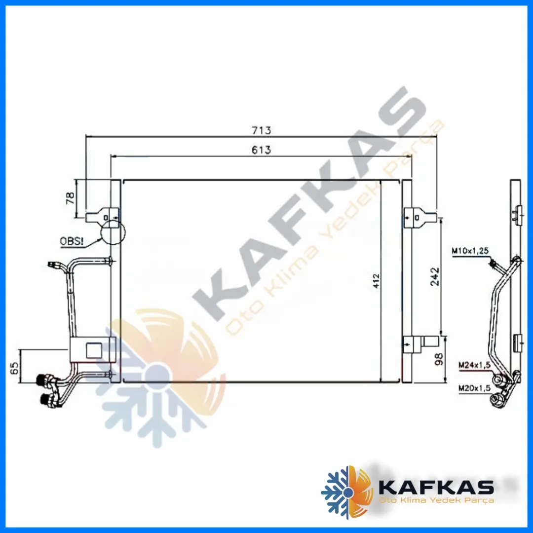 AUDI A4 - VOLKSWAGEN PASSAT KLİMA RADYATÖRÜ