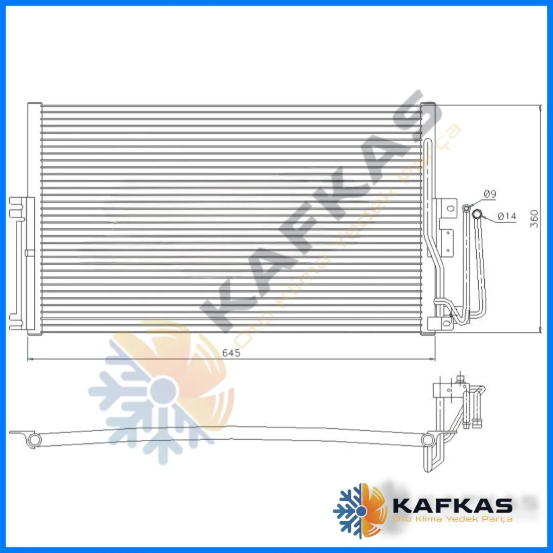 OPEL VECTRA B KLİMA RADYATÖRÜ