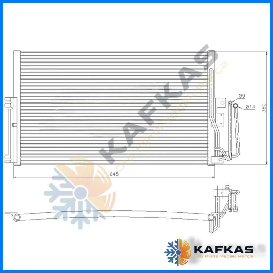 OPEL VECTRA B KLİMA RADYATÖRÜ