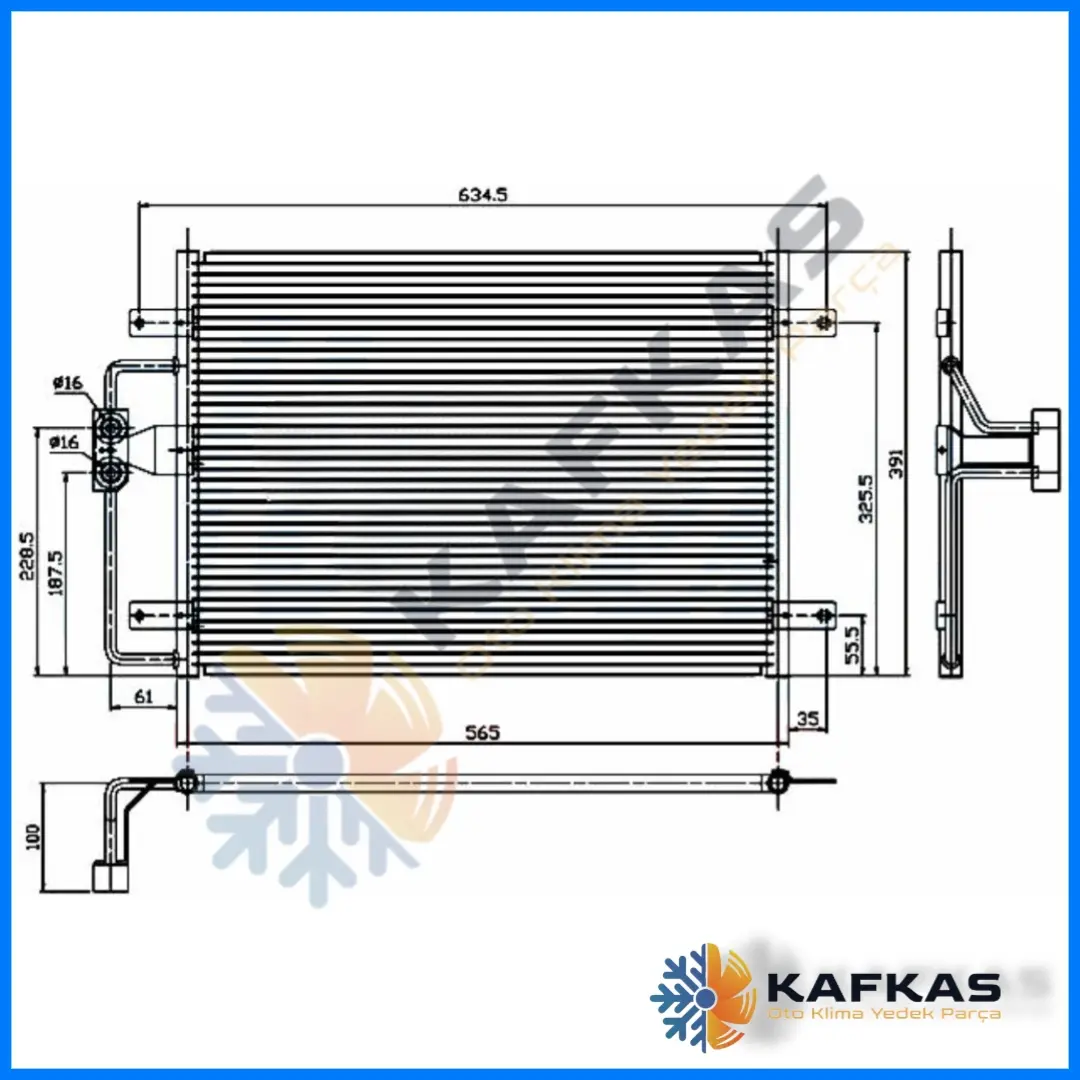 RENAULT MEGANE 1 KLİMA RADYATÖRÜ