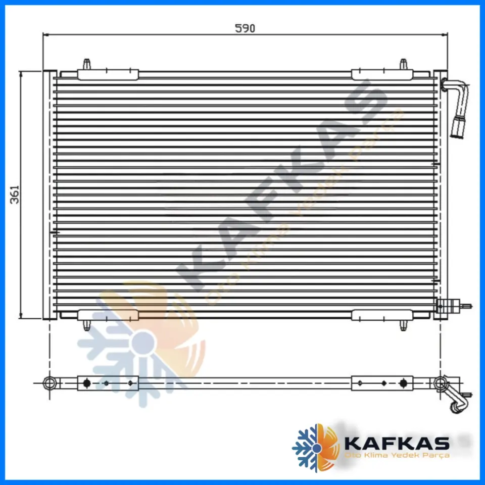 PEGEOUT 206 KLİMA RADYATÖRÜ