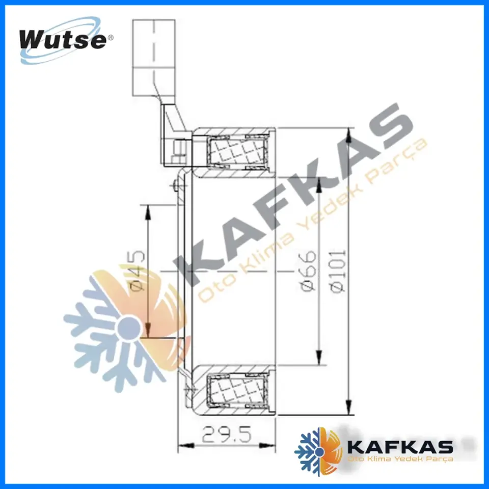 WUT.4206.0183 FORD TRANSIT 101MM KLiMA BOBİNİ